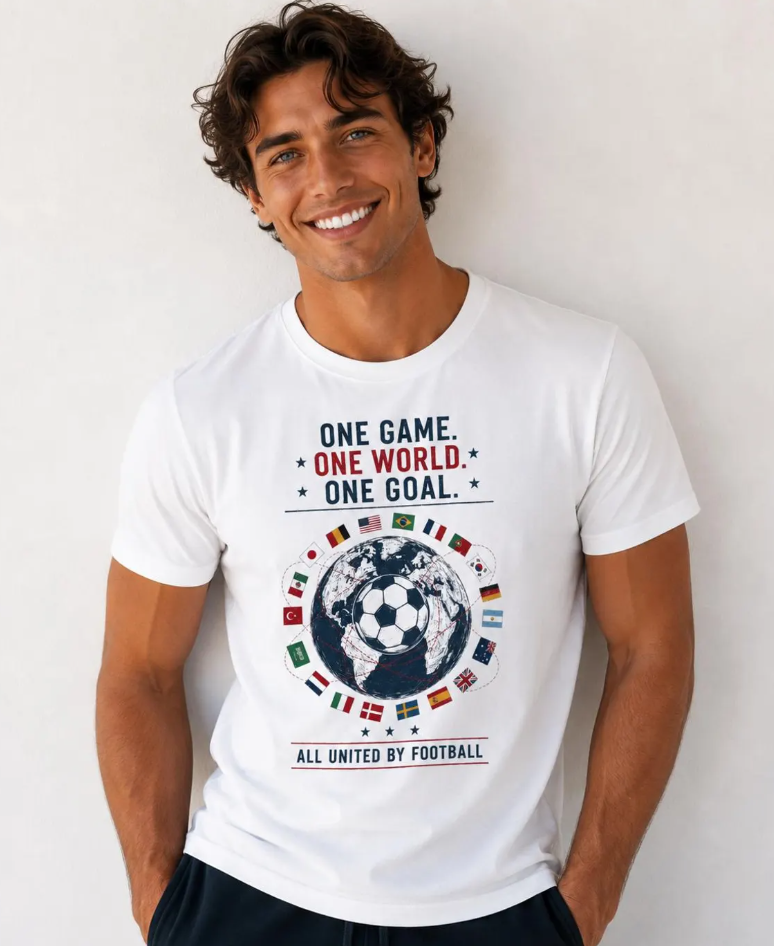 FIFA World Cup 2026 USA Shirt | Soccer Fan Tee | Football Lover Graphic T-Shirt | USA World Cup Outfit | Unisex Cotton Tee