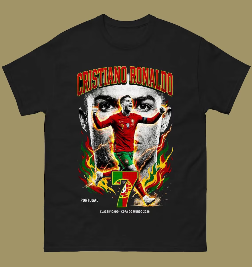 Cristiano Ronaldo Portugal 2026 Graphic Tee – CR7 Soccer Legend Fan Shirt, Portugal Football Vintage T-Shirt