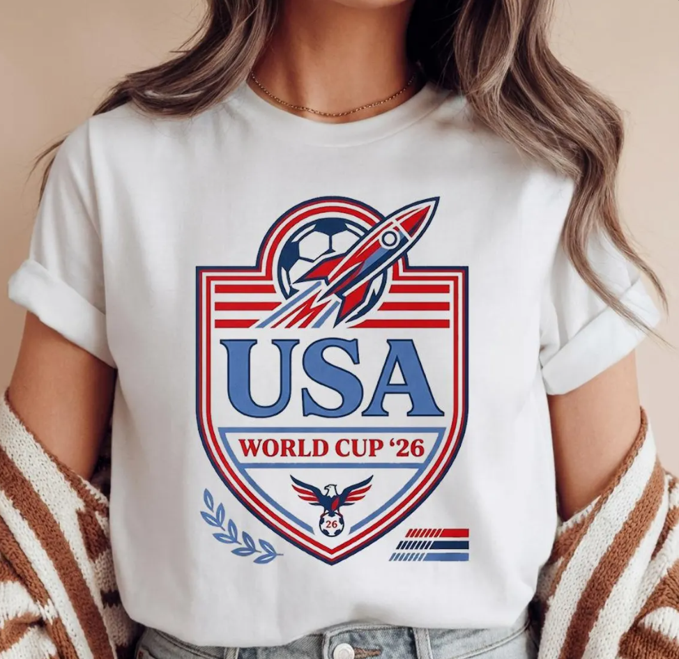 USA World Cup 2026 Soccer Shirt, Vintage Crest Patriotic Tee, American Soccer Fan Gift, USMNT World Cup 26 Shirt, Eagle Badge Soccer Shirt