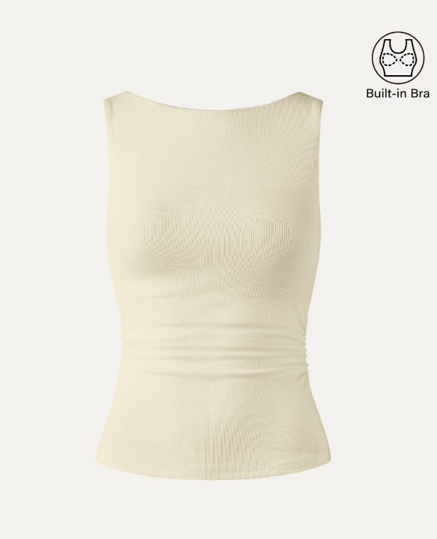 Elastic Open Back Bra Tank