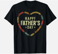 Happy Father's Day Shirt – Heart Word Art for Dad T-Shirt