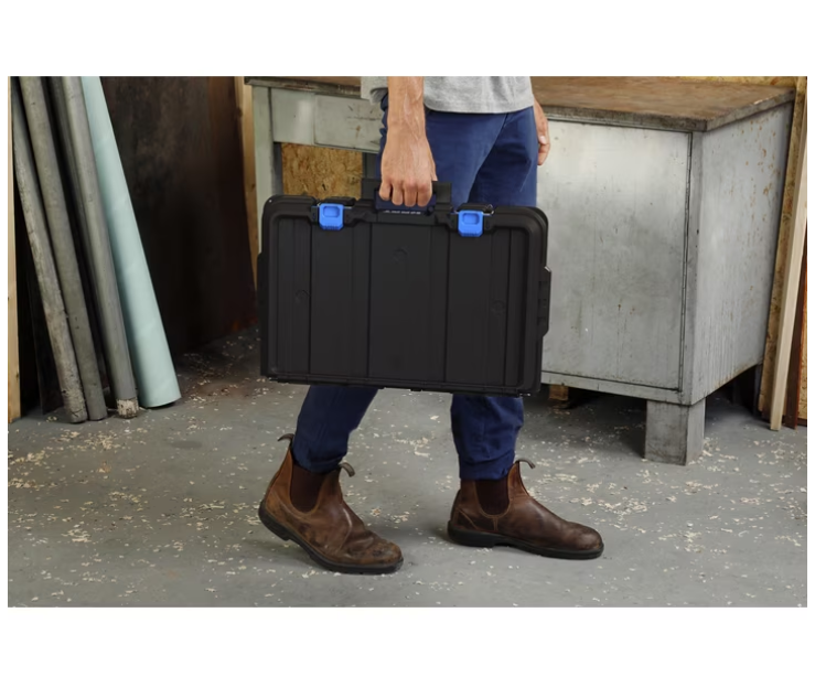 HART Stack System Tool Box with Small Blue Organizer & Dividers, Fits HART's Modular Storage System