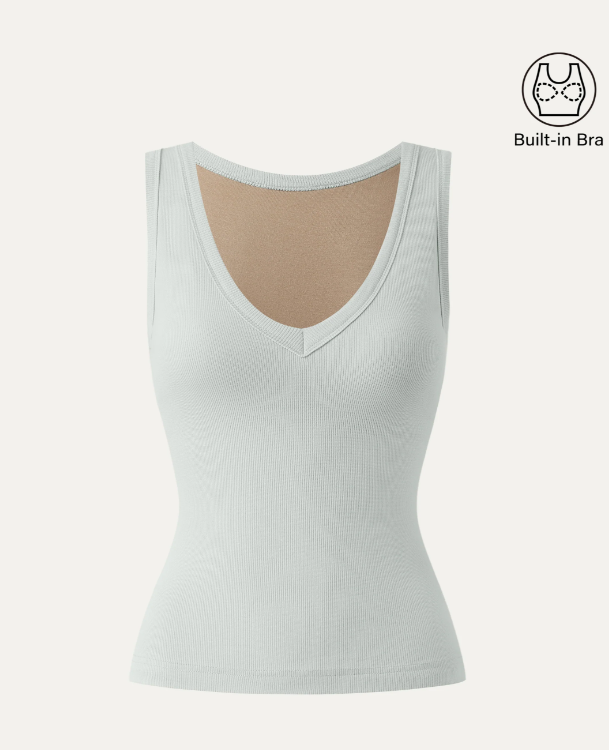 Stretchy V-neck Cotton New Airy Bra Tank