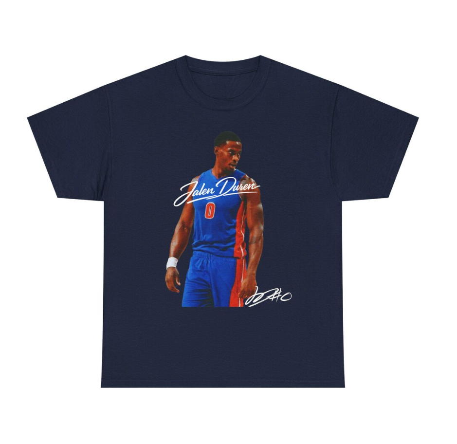Jalen Duren Detroit Shirt Tee Jersey Fan Graphic Tee