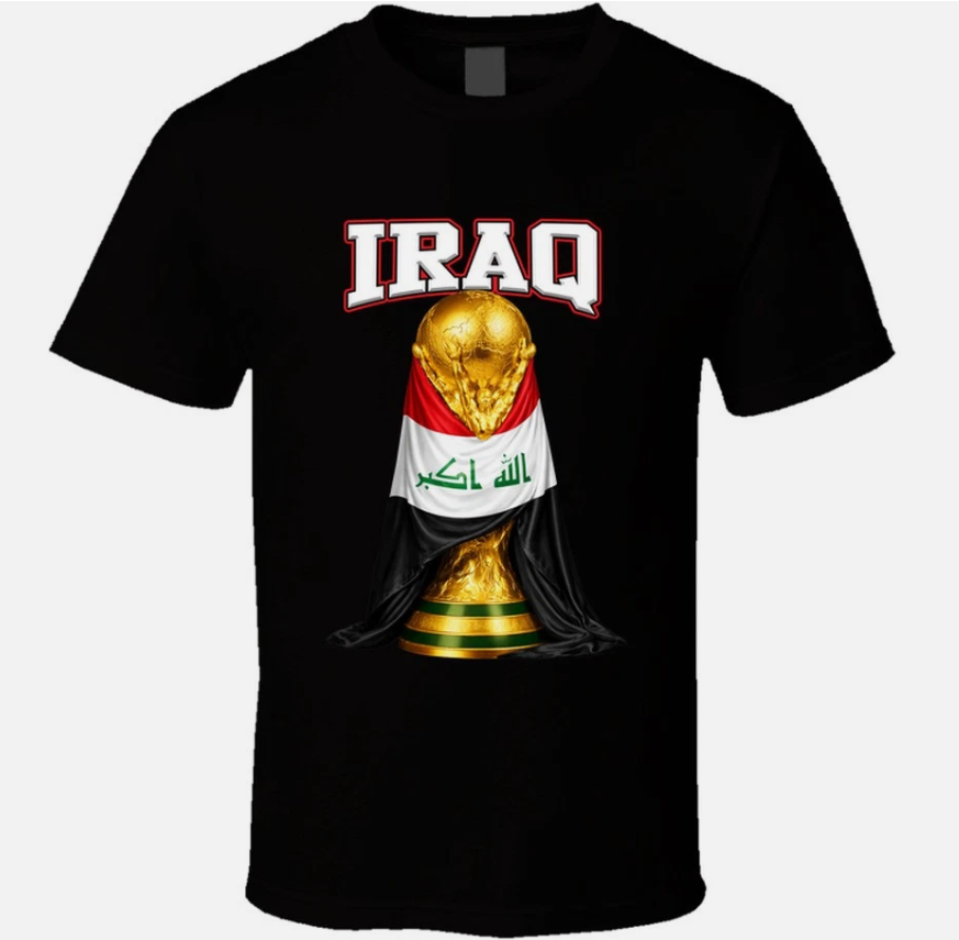 Iraq World Cup Soccer Sports Fan T Shirt