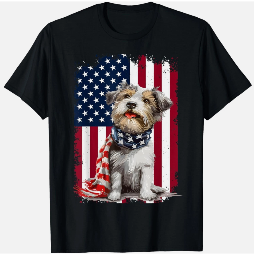 Glen of Imaal Terrier American Flag 4th Of July Glen Lovers Gift Unisex T-Shirt