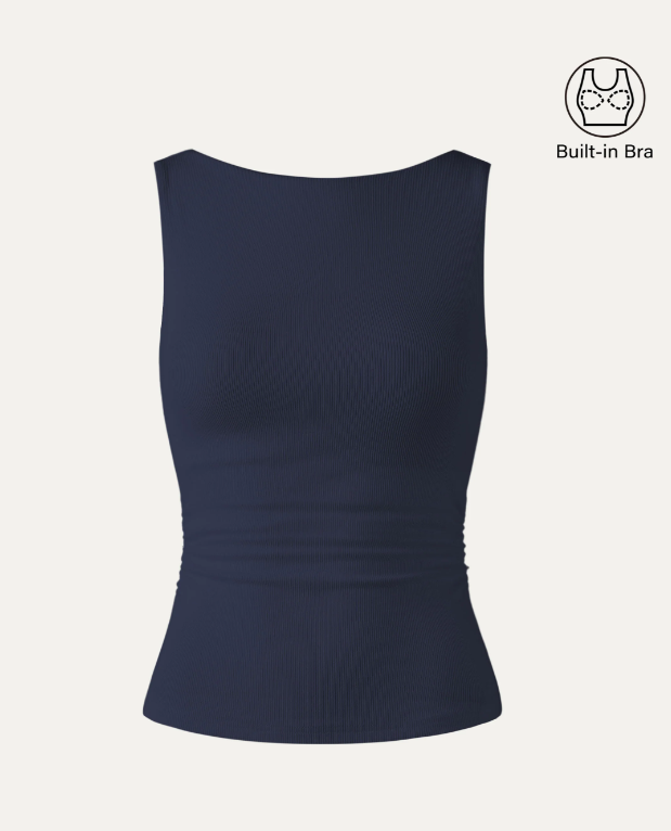 Elastic Open Back Bra Tank