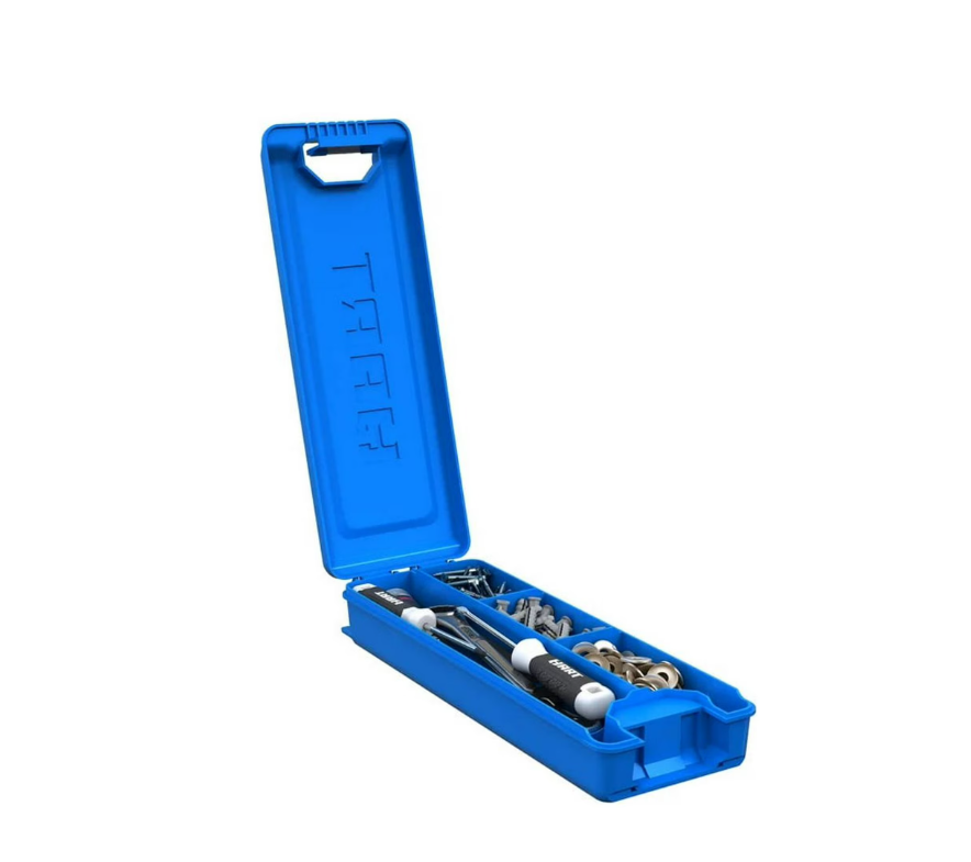 HART Stack System Tool Box with Small Blue Organizer & Dividers, Fits HART's Modular Storage System