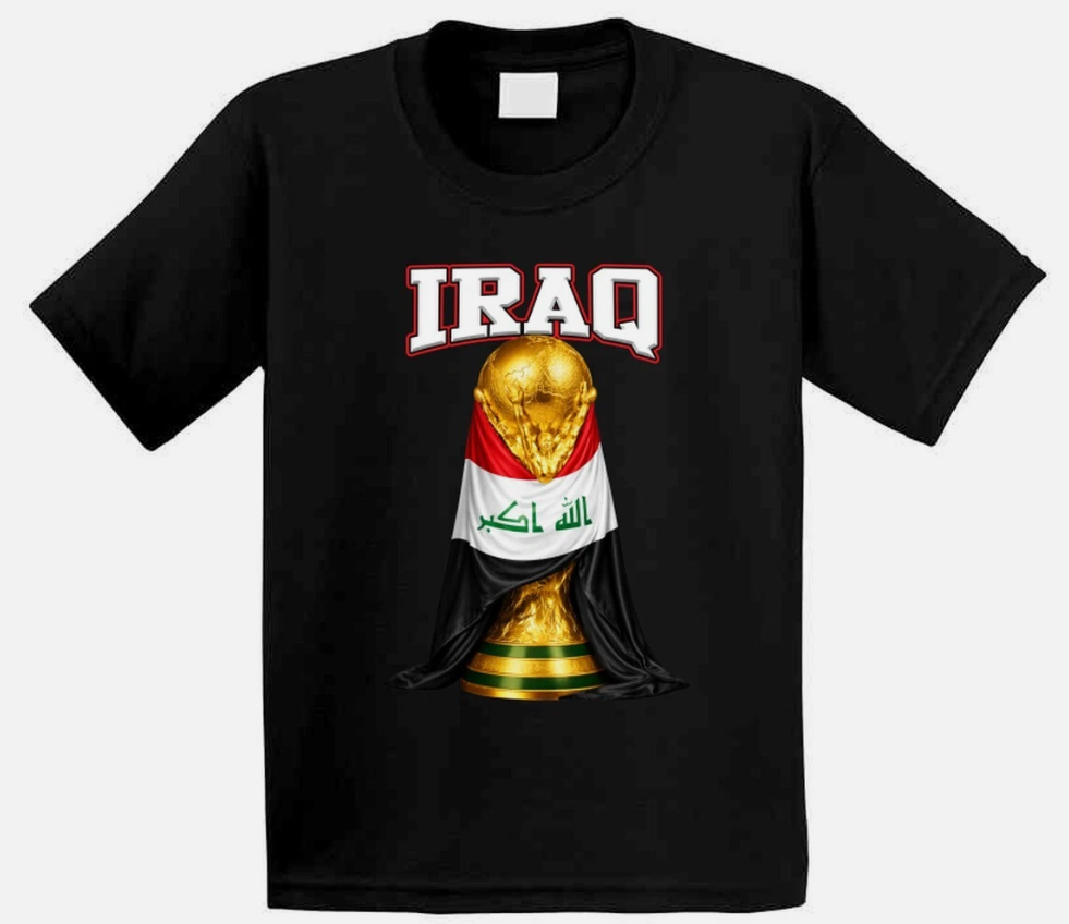 Iraq World Cup Soccer Sports Fan T Shirt