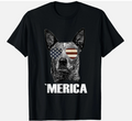 4th July Blue Heeler Dog Merica Patriotic USA Flag Cute Gift Unisex T-Shirt
