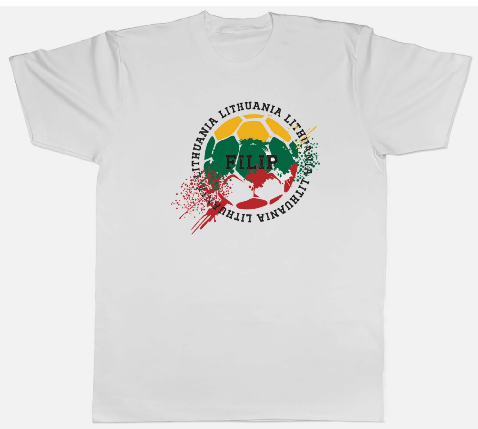 Personalised Lithuania Football Sports Mens Unisex T-Shirt Tee Gift