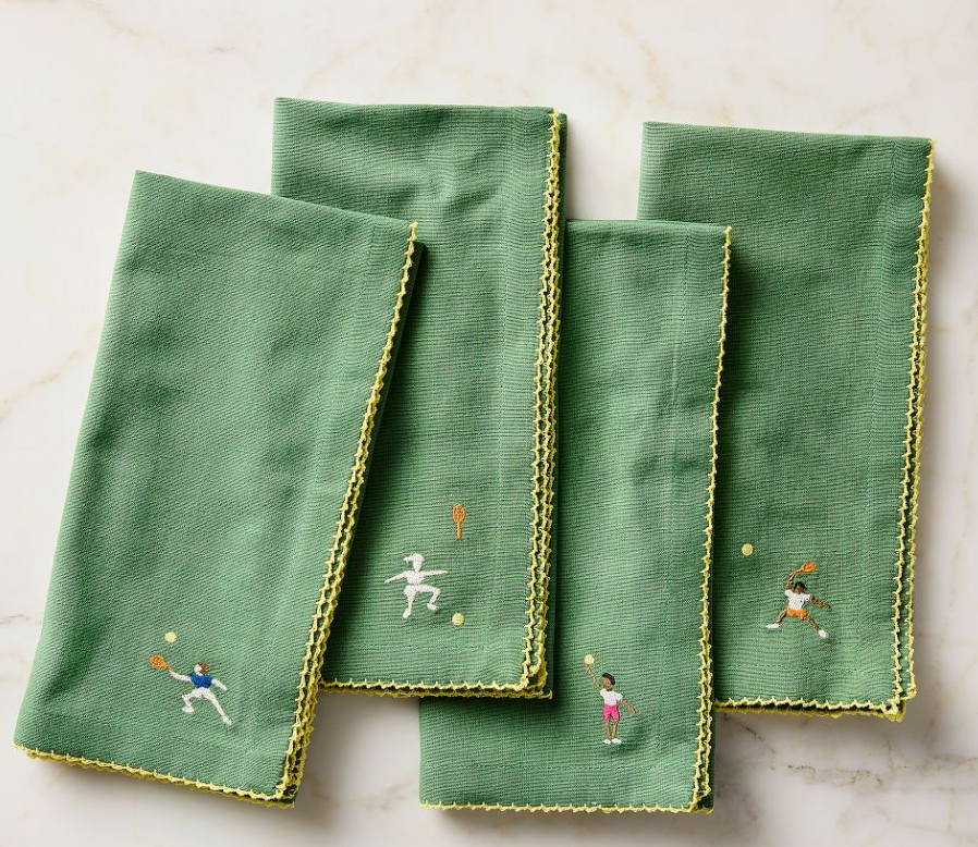 Embroidered Tennis Napkin Sets