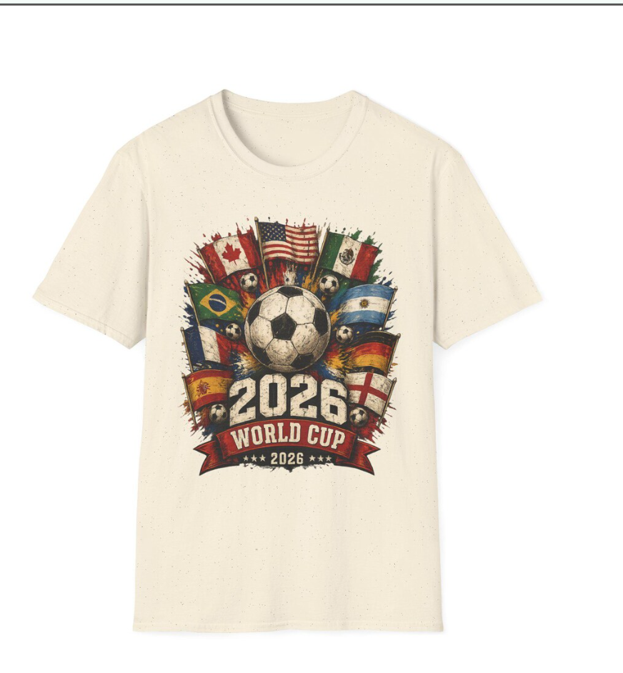 Soccer World Cup 2026 T-Shirt - Canada, USA, Mexico Host Nation Apparel - Vintage Distressed Style - Football Fan Gift