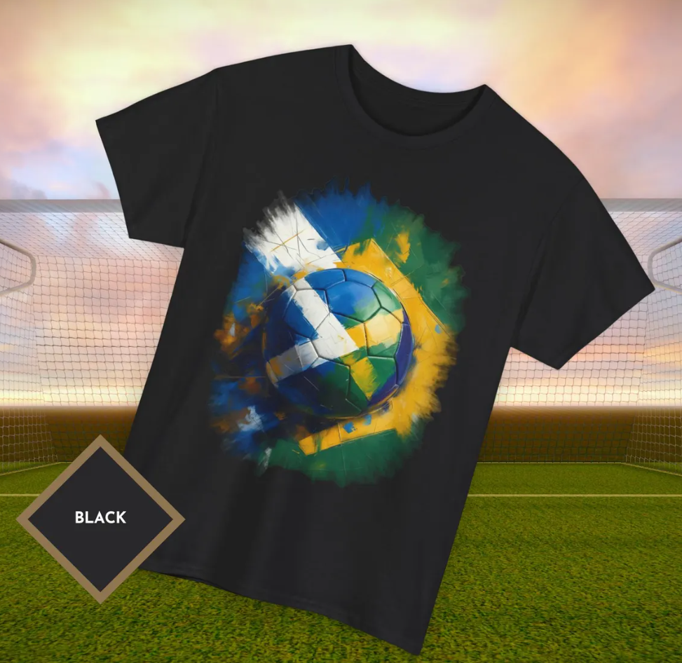 Scotland vs Brazil World Cup 2026 Shirt, Scottish Soccer Fan Tee, CAN MEX USA Match T-Shirt, Footy Supporter Merchandise