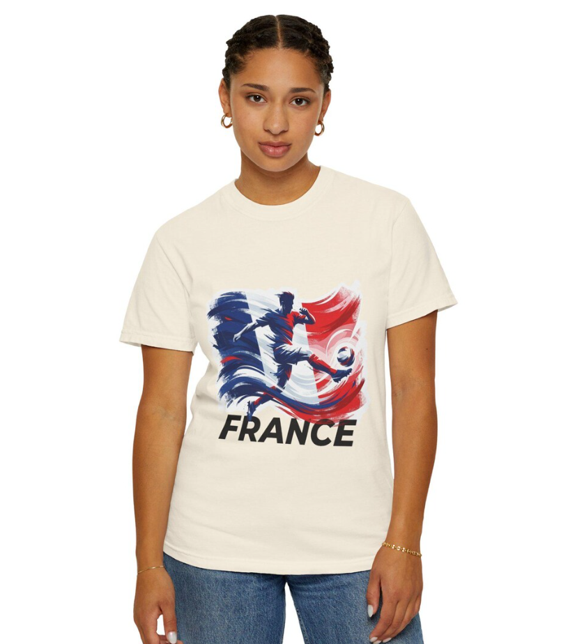France World Cup Graphic Tee, French Football Fan Shirt
