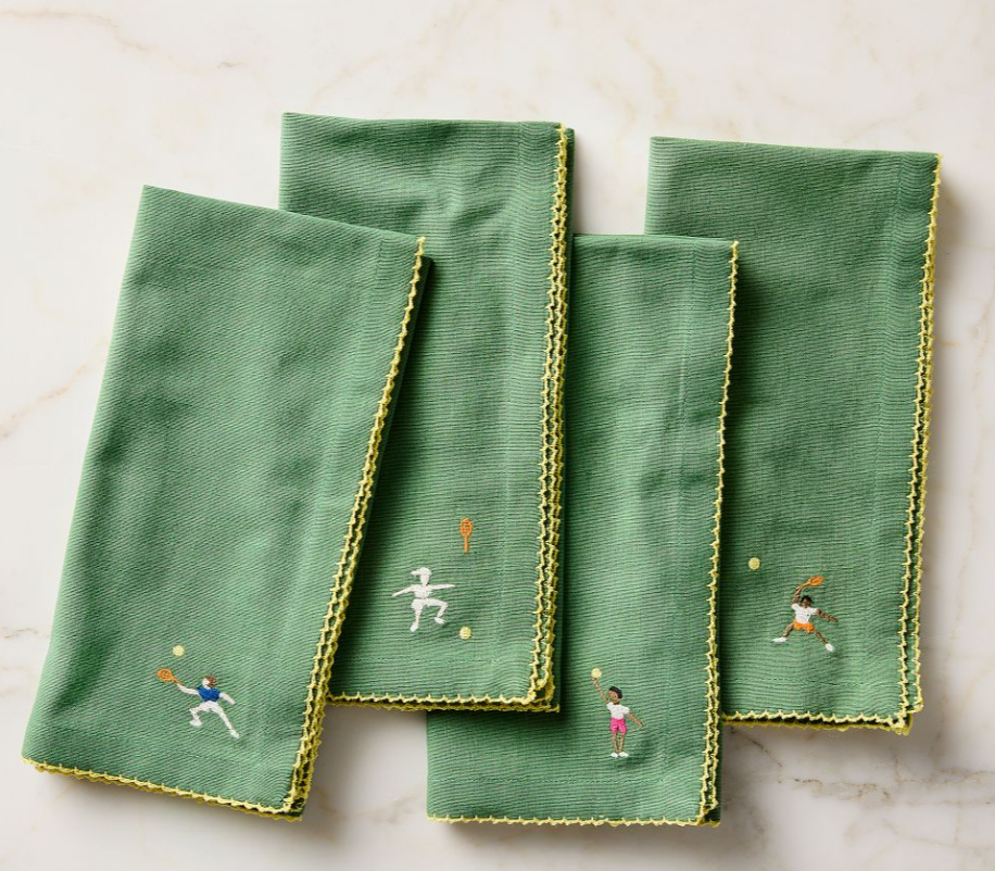 Embroidered Tennis Napkin Sets