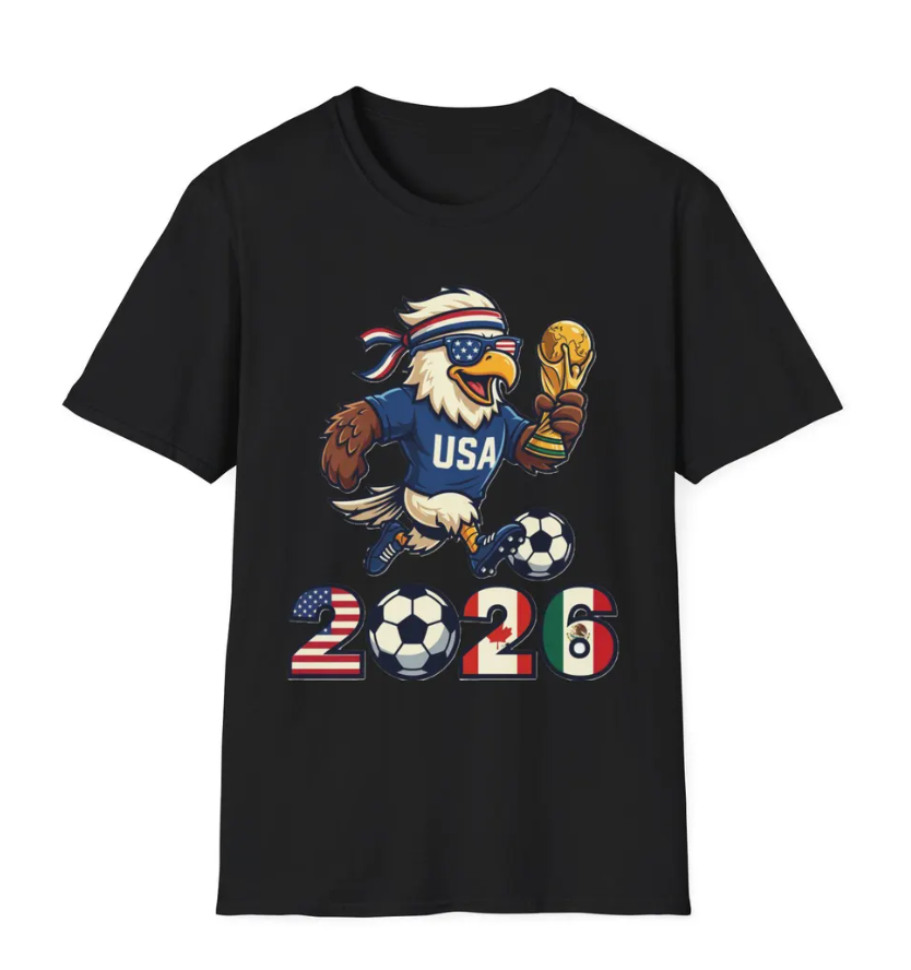 World Cup 2026 T-Shirt USA Soccer Eagle Tee FIFA Fan Gift Men Women Kids Football