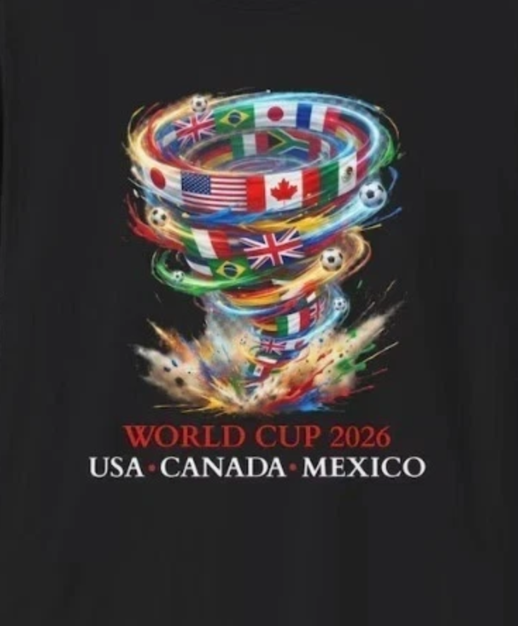 World Cup 2026 T-Shirt, Soccer Flags Graphic Tee, World Cup Shirt