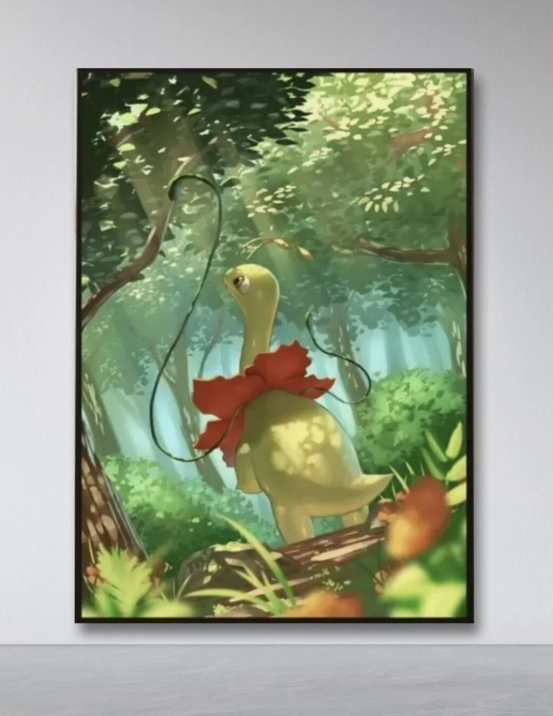 Meganium PokeArt Canvas Poster Anime Wall Art home decor