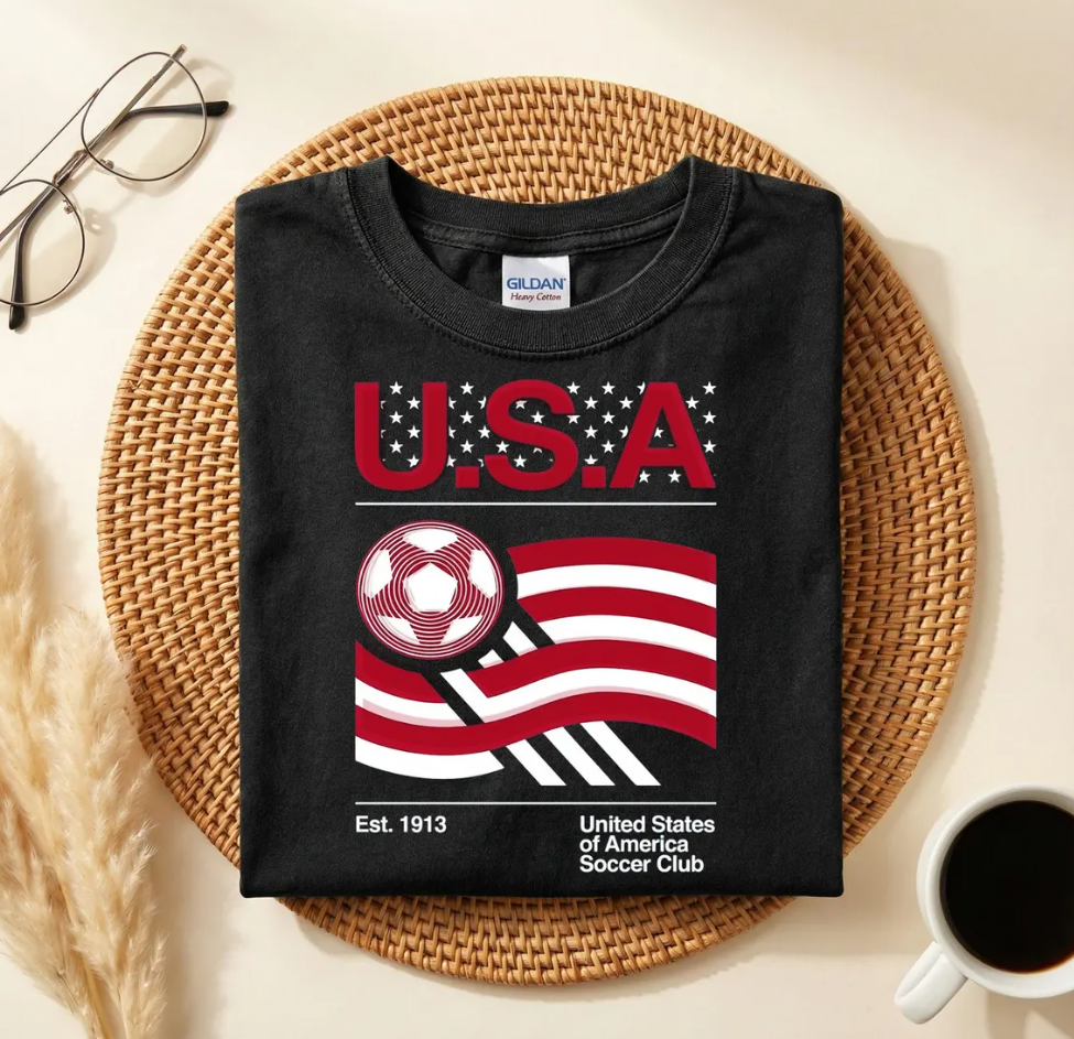 World Cup 2026 USA Soccer Shirt, United States Soccer Club Tee, American Flag Soccer Fan Gift, Patriotic USMNT Vintage Soccer Shirt