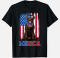 4th of July USA Patriotic Chocolate Lab Gift Unisex T-Shirt