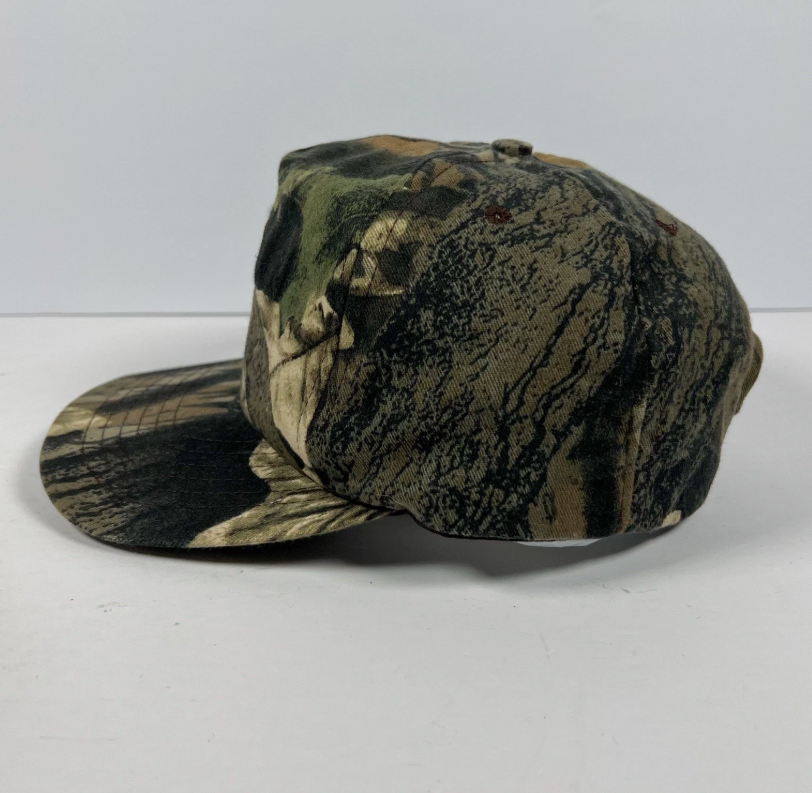 Vintage Quail Unlimited Hunting Camo Camoflage SnapBack Hat Cap Pro-Tex USA