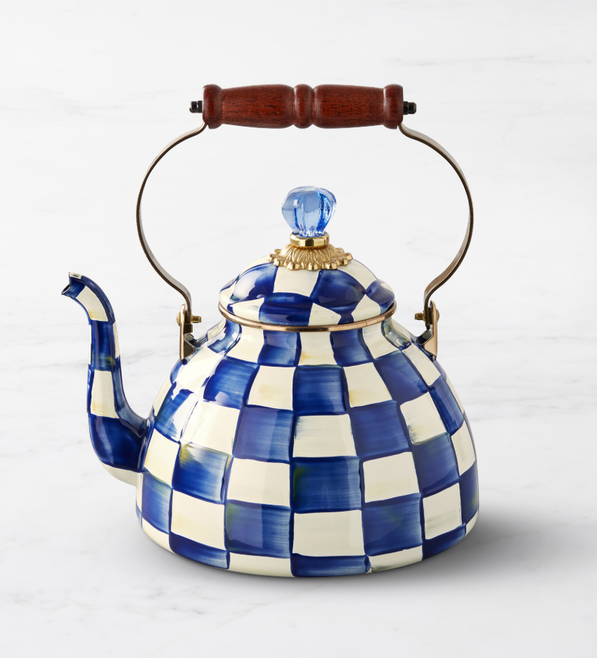 MacKenzie-Childs Royal Check Tea Kettle - 3-Qt.