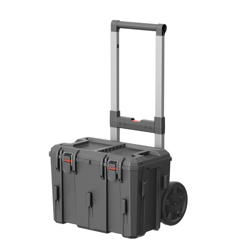 Hyper Tough Hyper Stack Rolling Tool Storage Base Box, Black