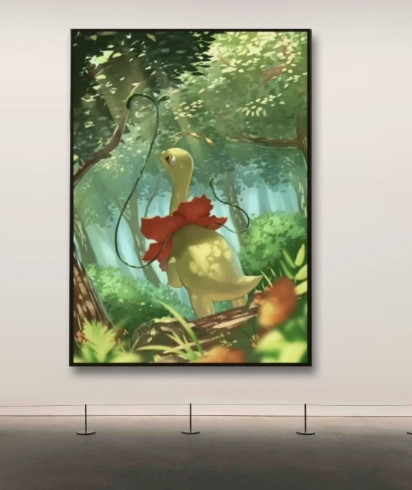 Meganium PokeArt Canvas Poster Anime Wall Art home decor
