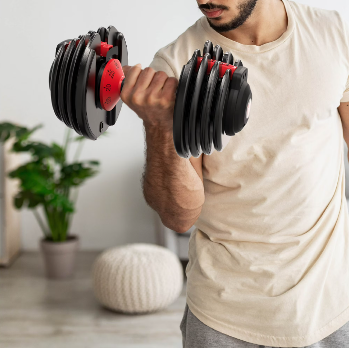 FitRx SmartBell, 9 in 1 Adjustable Dumbbell, 25 lb