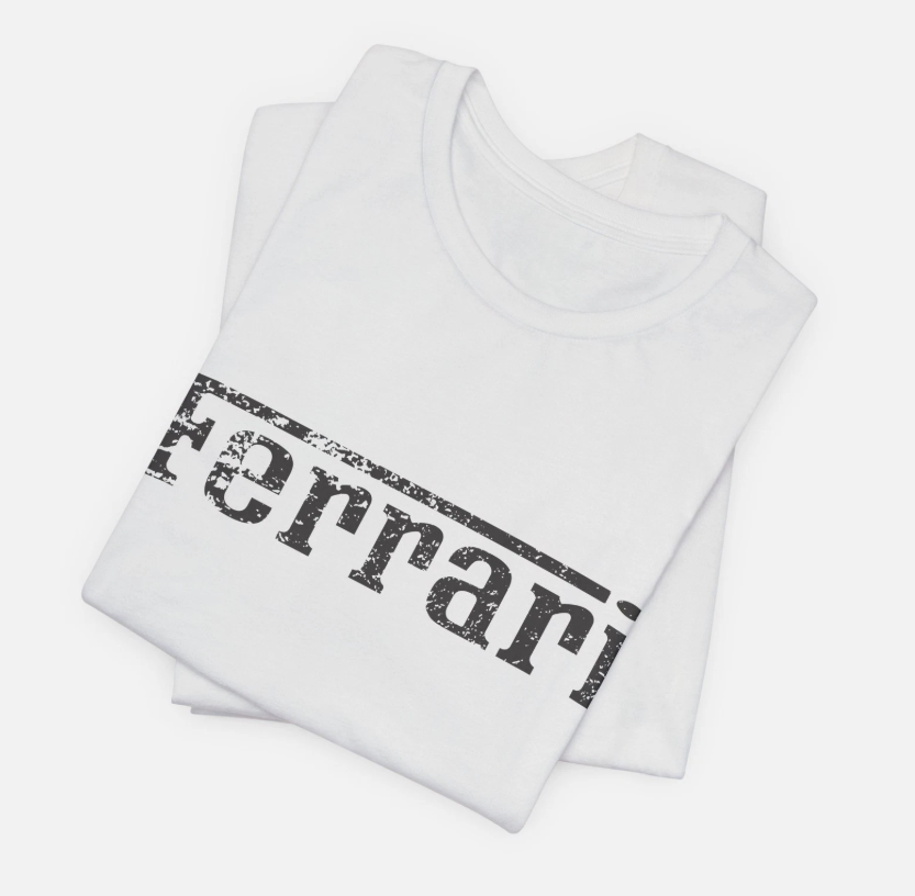 Distressed Ferrari Emblem T-Shirt Vintage Racing Logo Tee Motorsport - F1