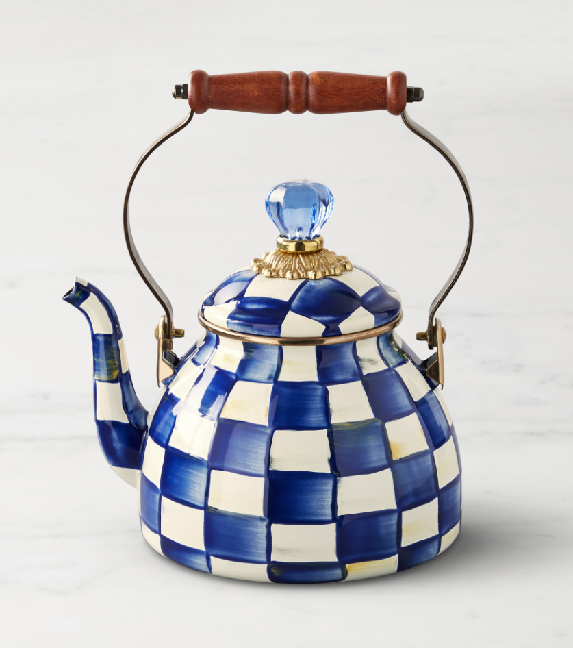 MacKenzie-Childs Royal Check Tea Kettle - 3-Qt.