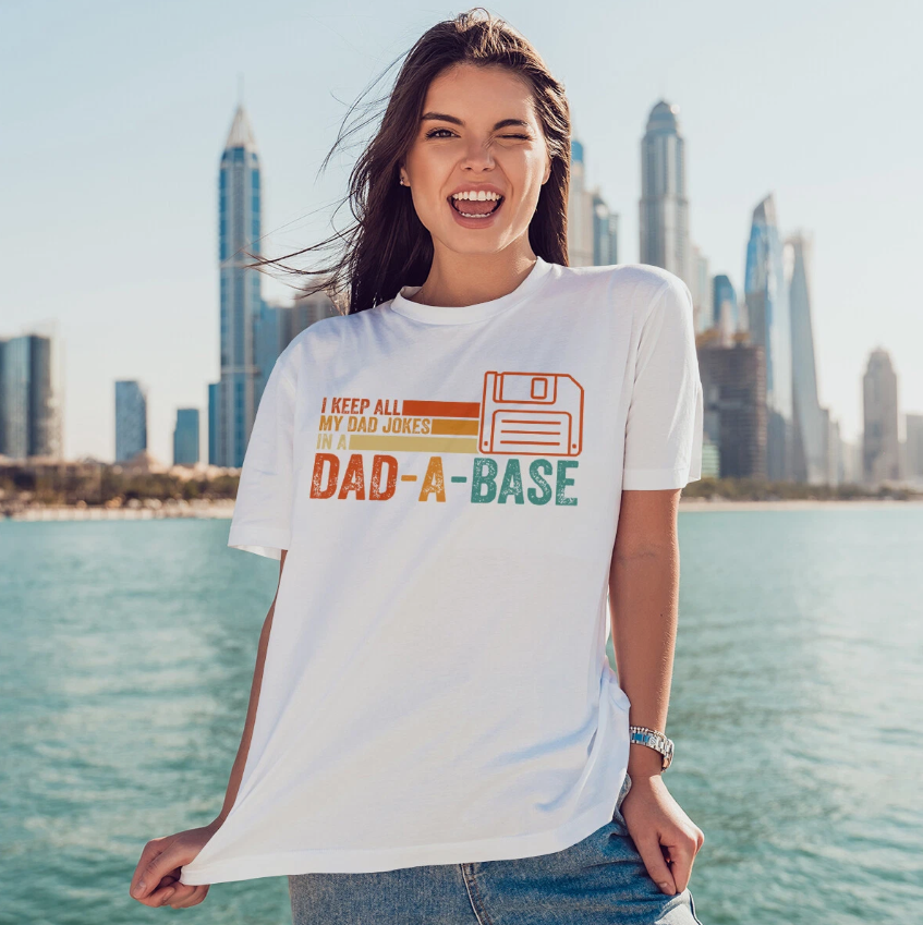 Dad A Base Fathers Day Mens T-Shirt Funny Dad Jokes Tee