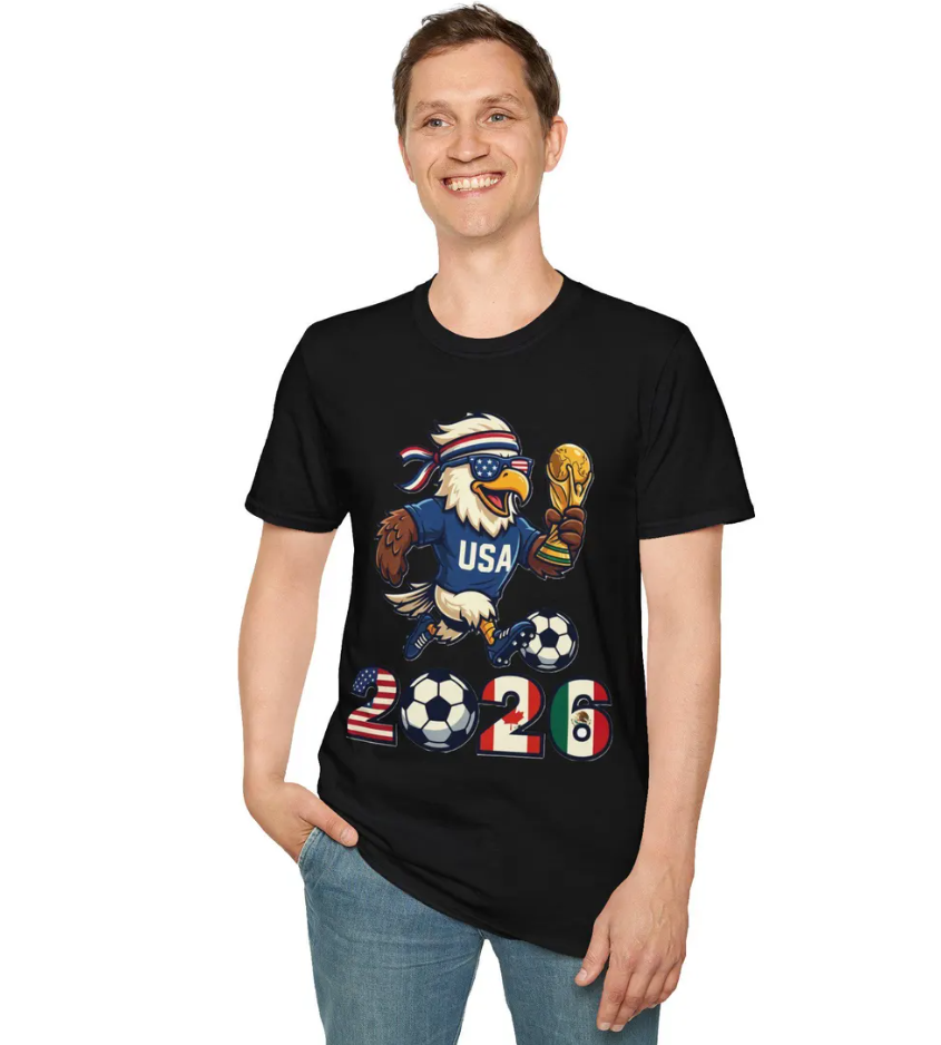 World Cup 2026 T-Shirt USA Soccer Eagle Tee FIFA Fan Gift Men Women Kids Football