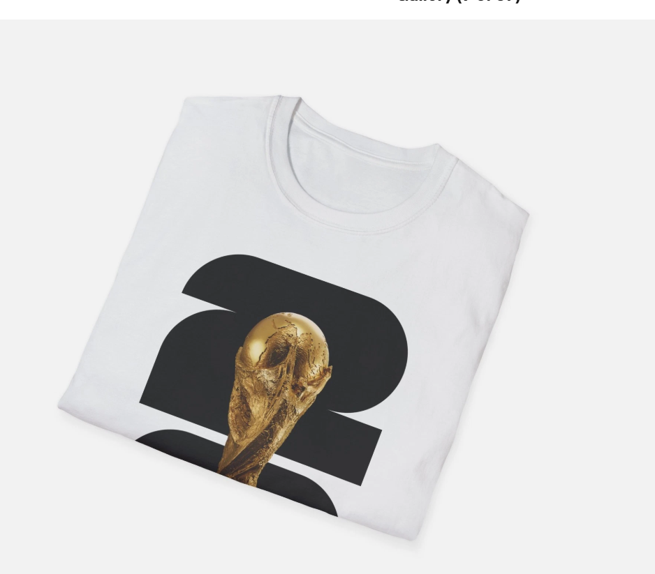 World Cup Trophy 2026 T-Shirt | 2026 Soccer Tee, Fan Gear for World Cup