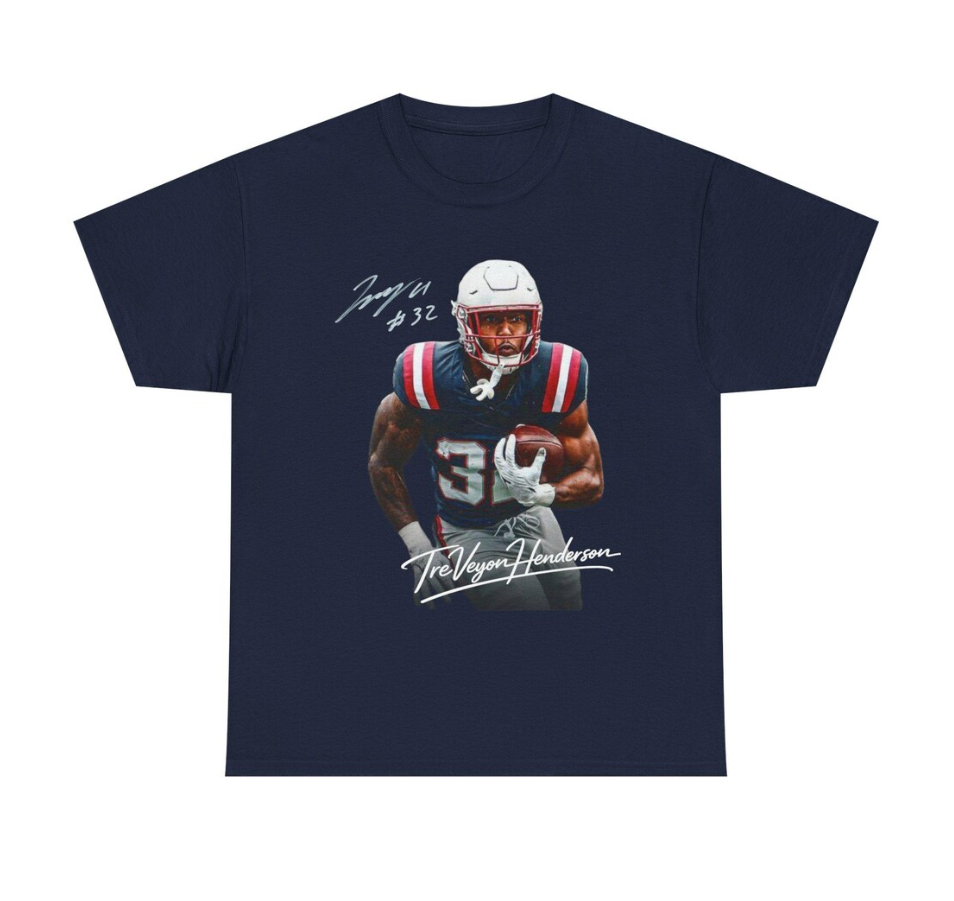TreVeyon Henderson Autograph T-Shirt Football Tee
