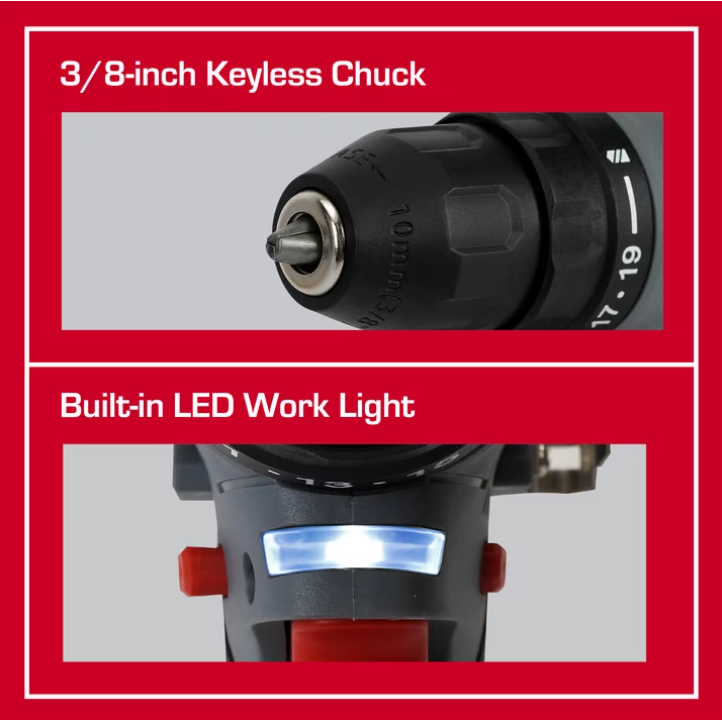 Hyper Tough 12V Brushless Cordless Drill Driver with 1.5Ah Battery
