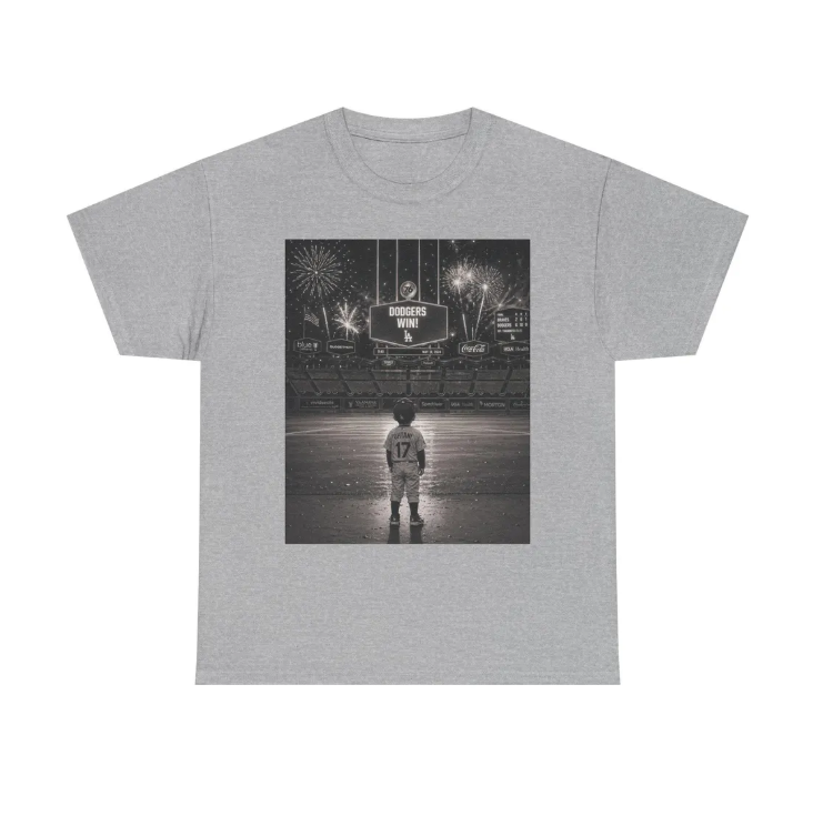 Dodgers Child Baseball Player Silhouette Tee, Dodger Stadium Fireworks Shirt, Baseball Kid Fan T Shirt, Scoreboard Celebration Tee