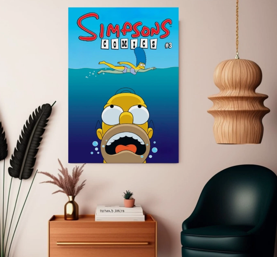The Simpsons Art Canvas Poster Anime Wall Art Home Decor