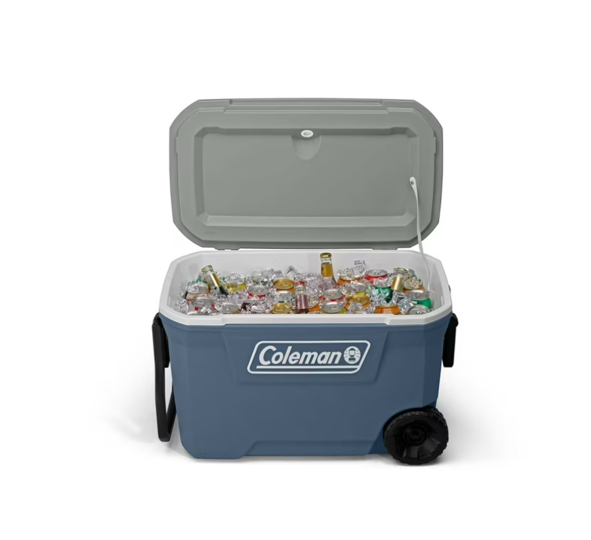 Coleman 316 Series 62QT Hard Chest Wheeled Cooler, Lakeside Blue