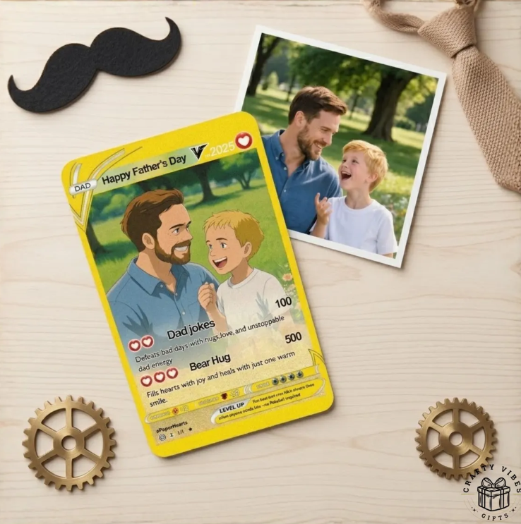 Personalized Father's Day Poke Card, Custom Gift for Dad, Unique Present for Father, Fun & Thoughtful Father's Day Surprise