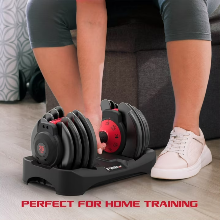 FitRx SmartBell, 9 in 1 Adjustable Dumbbell, 25 lb
