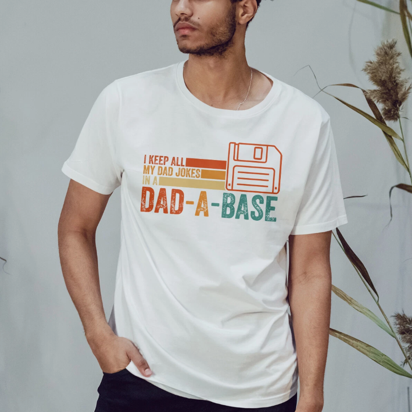 Dad A Base Fathers Day Mens T-Shirt Funny Dad Jokes Tee