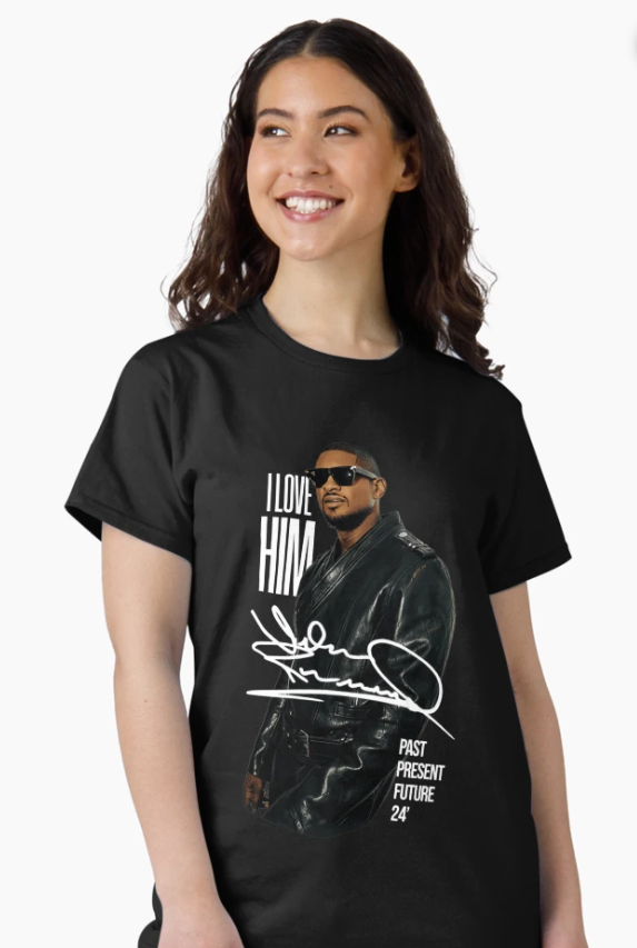 R&B Legend Retro Design “I Love Him” Past Present Future 24’ Music Fan Gift Classic T-Shirt