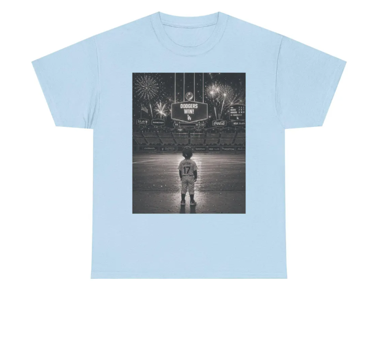Dodgers Child Baseball Player Silhouette Tee, Dodger Stadium Fireworks Shirt, Baseball Kid Fan T Shirt, Scoreboard Celebration Tee