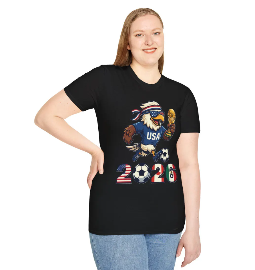 World Cup 2026 T-Shirt USA Soccer Eagle Tee FIFA Fan Gift Men Women Kids Football