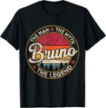 Bruno The Man The Myth The Legend Personalized Name T-Shirt