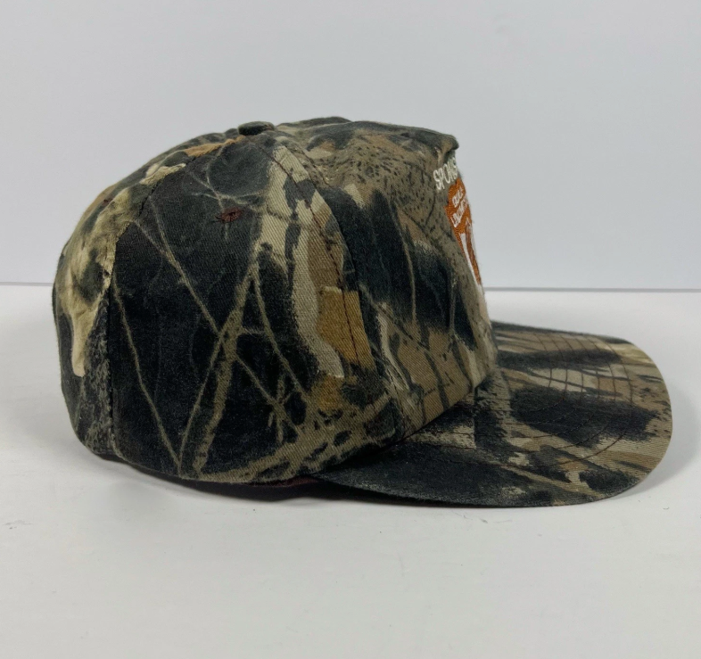 Vintage Quail Unlimited Hunting Camo Camoflage SnapBack Hat Cap Pro-Tex USA