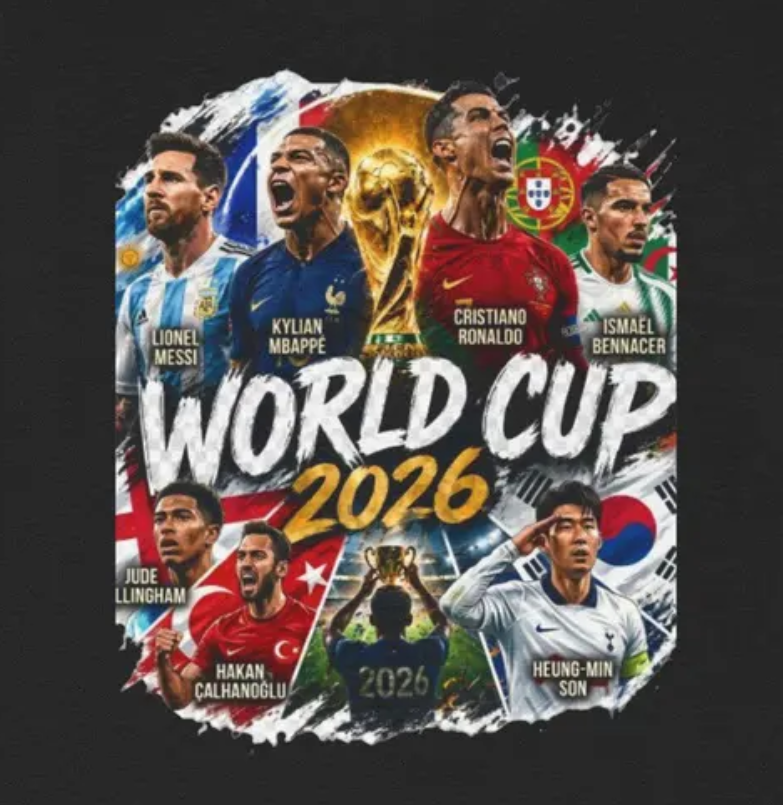 World Cup 2026 Players Collage Tee | Soccer Championship Poster