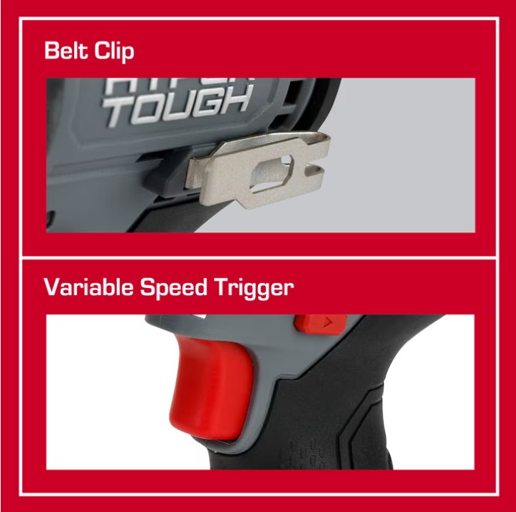 Hyper Tough 12V Brushless Cordless Drill Driver with 1.5Ah Battery